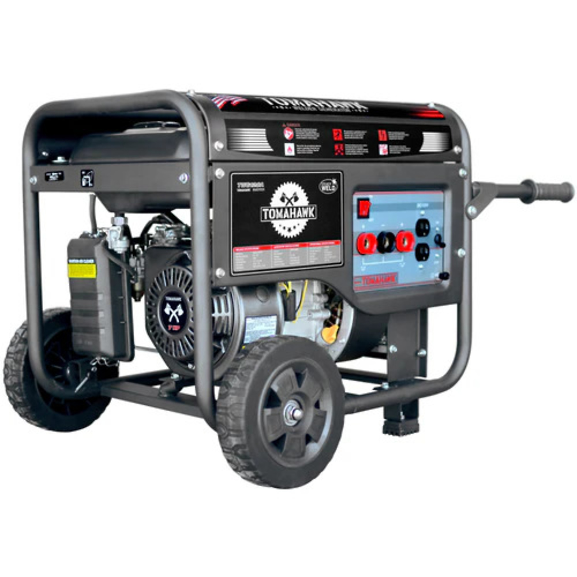 Tomahawk Welder Generator - 2200 Watt, 120V, 120 Amps, Gas Engine, Wheel Kit, Model# TWG120A
